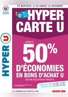 Jusqu'à 50% d'économies en bons d'achat U - Hyper U