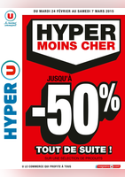 Hyper moins cher jusqu'à -50% tout de suite - Hyper U