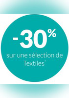 -30% sur une sélection de produits textiles - Aubert