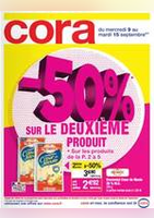 -50% sur le deuxième produit - Cora