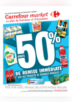 Jusqu'à 50% de remise immédiate sur des produits de grandes marques - Carrefour Market
