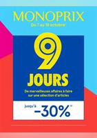 9 jours jusqu'à -30% - Monoprix
