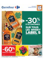 Promos et remises Carrefour : -30% D’ÉCONOMIES SUR TOUS LES WHISKY LABEL 5