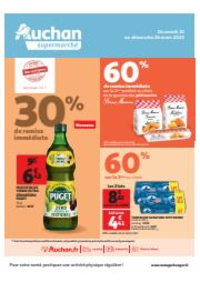 Promos et remises Auchan Supermarché : Un grand choix de marques dans votre supermarché !