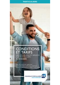 Prospectus Banque Populaire MORCENX : Brochure tarifaire particuliers-2023