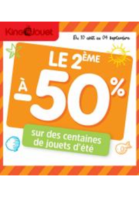 Prospectus KING JOUET DELLE : Le 2eme a 50% sur une selection de jouets d'ete