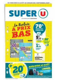 Prospectus Super U DOZULE : Rentrée des classes