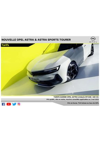 Prospectus Distributeur OPEL GARAGE MATTIODA ET CASTEUR EZANVILLE : Opel Nouvelle Astra