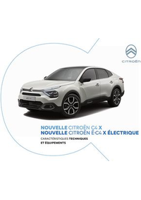 Prospectus Citroen SAINTE GENEVIEVE SUR ARGENCE : Citroën Ë-C4 X ÉLECTRIQUE Caractéristiques