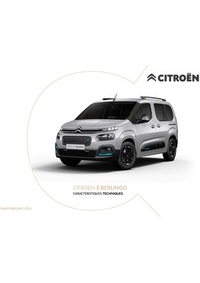 Prospectus Citroen : Citroën Ë-BERLINGO ÉLECTRIQUE Caractéristiques