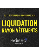 Promos et remises  : Ne manquez pas nos offres exceptionnelles sur le rayon vêtements de notre magasin EDISAC MONT-NOIR !