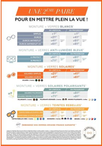 Prospectus  : Offre 2ème paire à partir de 1€ de plus