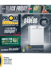 Prospectus Proxi Confort BELLEHERBE 18B RUE LA COMBE : Tabloïd Proxiconfort Black Friday / Noël BP 2024