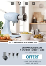 Promos et remises  : UN TRANCHOIR ET RÂPES À CYLINDRES «SMSG01» SMEG