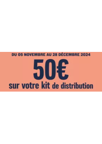 Prospectus Top Garage GARAGE HOMECA : 50€ OFFERTS SUR VOTRE KIT DE DISTRIBUTION !