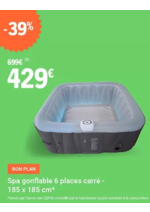 Promos et remises  : Spa gonflable 6 places carré