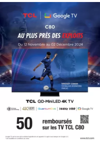 Prospectus Boulanger Biganos : 50€ remboursés sur les TV TCL C80