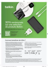 Prospectus Boulanger Trélissac : 30% remboursés sur une sélection de produits Belkin.