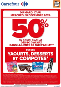 Prospectus Carrefour HEROUVILLE SAINT CLAIR : OP BON D’ACHAT SUR YAOURTS, COMPOTES & DESSERTS