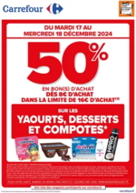 Prospectus Carrefour Drive : OP BON D’ACHAT SUR YAOURTS, COMPOTES & DESSERTS