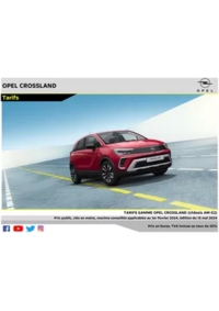 Prospectus Distributeur OPEL SARL DRENERI AUTOMOBILE BAR-LE-DUC : Opel Crossland