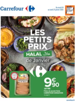 Prospectus Carrefour Contact : LES PETITS PRIX HALAL DE JANVIER