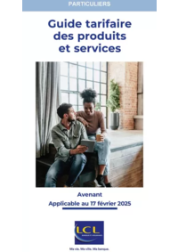 Prospectus LCL le crédit Lyonnais OBJAT : Guide tarifaire des produits et services