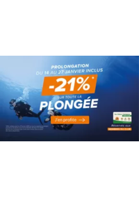 Prospectus Au Vieux Campeur THONON-LES-BAINS  : En ce moment : -21% sur toute la Plongée grâce à la Carte Club !