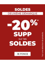 Promos et remises  : Deuxième démarque soldes Jusqu'à -20%