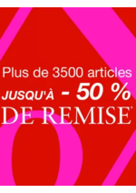 Promos et remises  : Plus de 3500 articles Jusqu'à -50% de remise