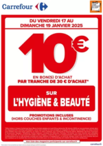 Prospectus Carrefour Contact : OPERATION BON D’ACHAT SUR L’HYGIENE BEAUTE