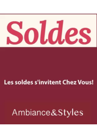 Prospectus Ambiance & styles  PONTARLIER 89 rue de la République : Les soldes s'invitent Chez Vous!