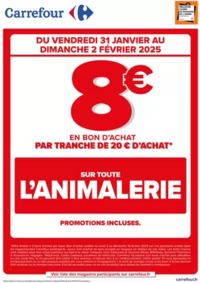 Prospectus Carrefour AIRE SUR LA LYS : OPERATION BON D’ACHAT SUR L’ANIMALERIE