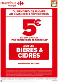 Prospectus Carrefour Market Saint Éloy Les Mines : OPERATION BON D’ACHAT SUR LES BIERES & CIDRES