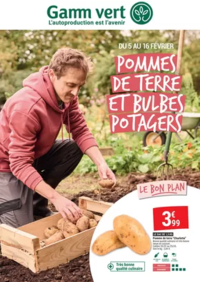 Prospectus Gamm vert AUBIGNY SUR NERE : POMMES DE TERRE ET BULBES POTAGERS