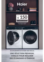 Promos et remises  : Jusqu'à 150€ remboursés sur une sélection Premium HAIER