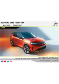 Prospectus Distributeur OPEL ALAIN DURIEUX SARL FOURNEAUX : Opel Nouveau Frontera