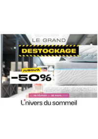 Prospectus L'univers du sommeil CHALON SUR SAONE : Destockage Jusqu'à -50%