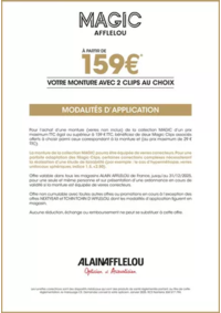 Prospectus Alain Afflelou CARHAIX PLOUGUER : Magic Clip à partir de 29€