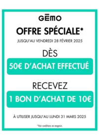 Prospectus Gemo LOCHES : Offre spéciale