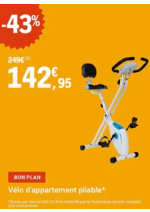 Prospectus Sport et Loisirs E.Leclerc : Vélo d'appartement pliable Xbike