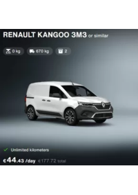 Prospectus Location voiture Lille SIXT : Renault Kangoo 3m3