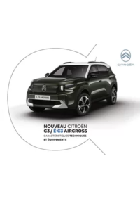 Prospectus Citroen HOENHEIM 17 ROUTE DE BRUMATH : Citroën Nouveau ë-C3 Aircross Caractéristiques