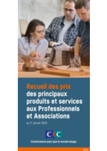 Prospectus CIC : Recueil des prix des principaux produits et services aux Professionnels et Associations