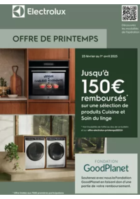 Prospectus Copra EMBRUN : Electrolux vous rembourse jusqu'à 150€