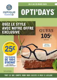 Prospectus Optique E.Leclerc COULOMMIERS : Optidays Printemps