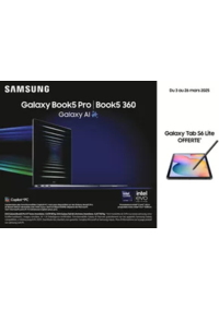 Prospectus Boulanger Perpignan : Tablette Galaxy Tab S6 Lite Offerte pour l'achat d'un pc portable Galaxy Book 5 360