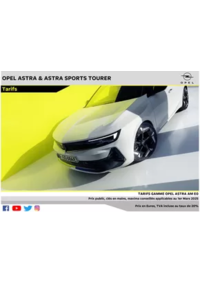 Prospectus Distributeur OPEL MATHIEU AUTOMOBILES SARL SAULT-LES-RETHEL : Opel Astra et Astra Sports Tourer