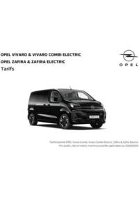 Prospectus Distributeur OPEL GARAGE ALLARY JEROME SAINT-MARTIAL-DE-VALLETTE : Opel Zafira et Vivaro Combi