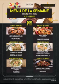 Prospectus Carrefour Contact Deuil La Barre : MENUS CAFETERIA DU 17 AU 22 MARS 2025